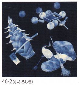 46-2自遊布開運ふろしき食の松竹梅万招福風呂敷小ふろしき46_02*1