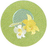 41-03丹後ちりめん刺繍ふろしき中巾百合若草41_03*1